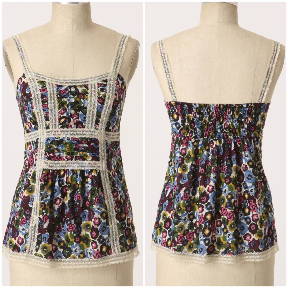 Anthropologie Mrs. Woodward's Camisole floral